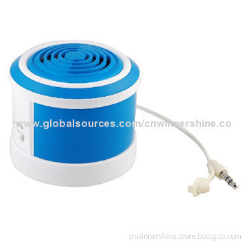 Speaker for iPod, iPhone, iPad, Smartphones, Laptops, Tablet PCs with Loudspeaker, 6-hour Play Time